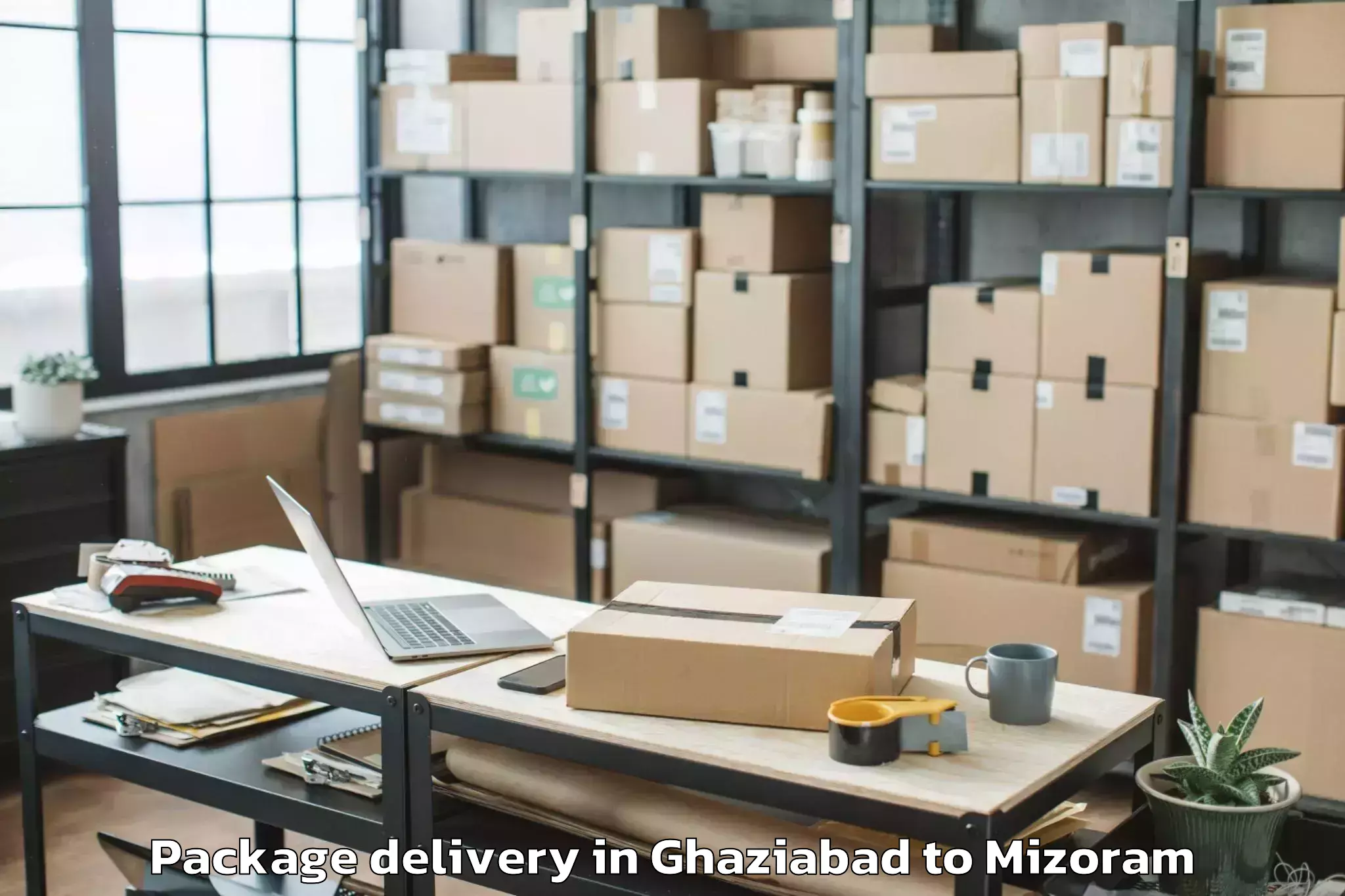 Book Your Ghaziabad to Tlangnuam Part Package Delivery Today